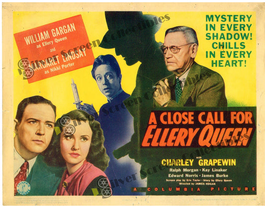 A Close Call for Ellery Queen (1942) - Original U.S. Lobby Card (11" x 14")