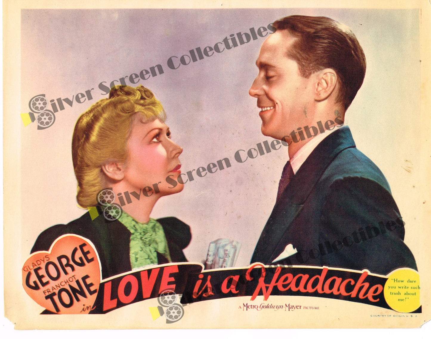 Love Is a Headache (1938) - Original U.S. Lobby Card (11" x 14")