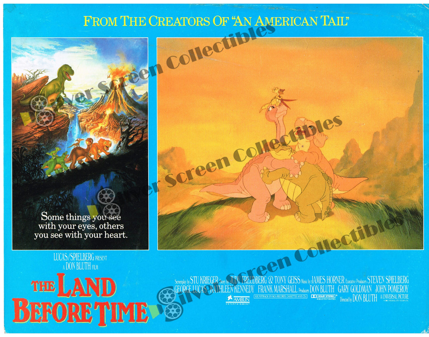 The Land Before Time (1988) - Original U.S. Lobby Card SET of 8(11" x 14")