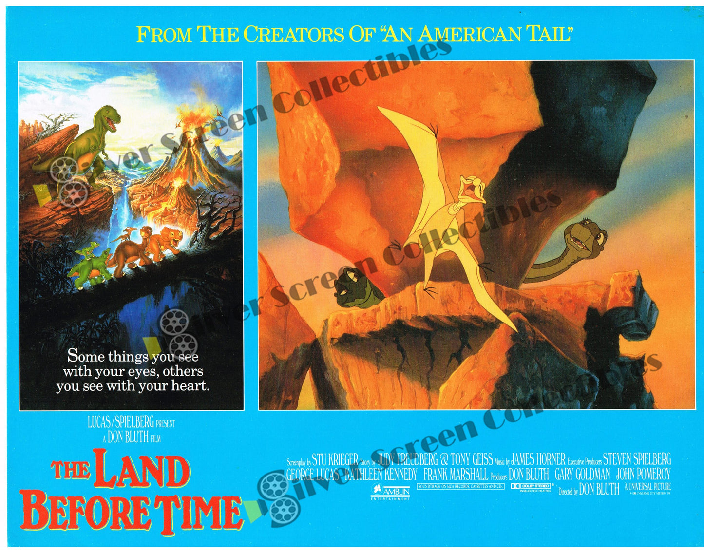 The Land Before Time (1988) - Original U.S. Lobby Card SET of 8(11" x 14")
