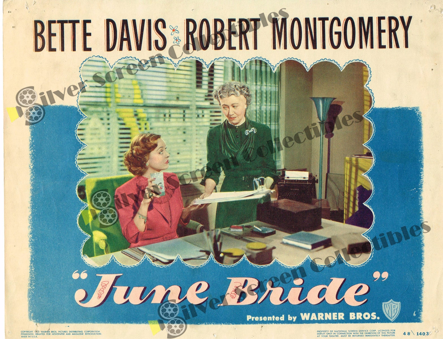 June Bride (1948) - Card#: 6 - Original U.S. Lobby Card (11" x 14")