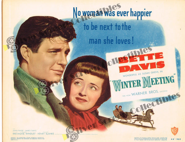 Winter Meeting (1948) - Title Card - Original U.S. Lobby Card (11" x 14")