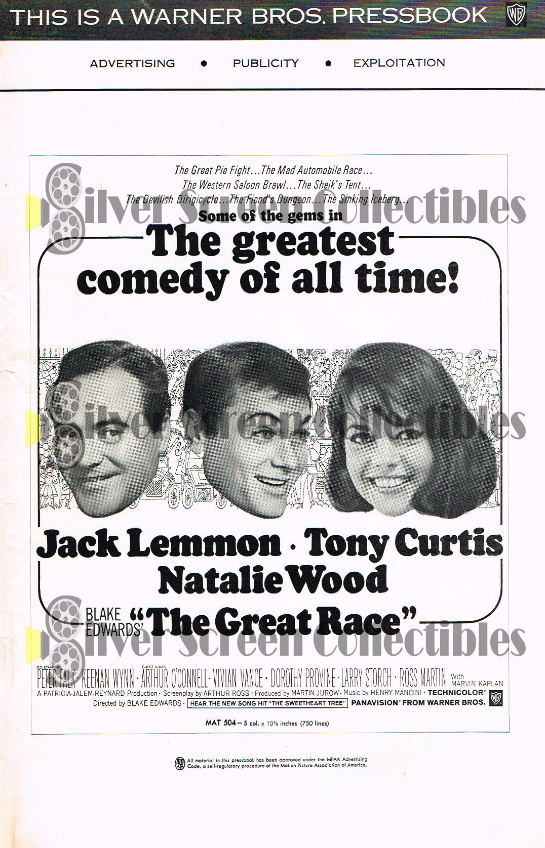 The Great Race (1965) - Vintage Pressbook (11" x 17")