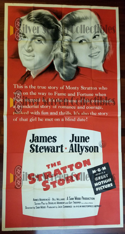 The Stratton Story (1949) - Original U.S. Three Sheet Movie Poster (41" x 81")