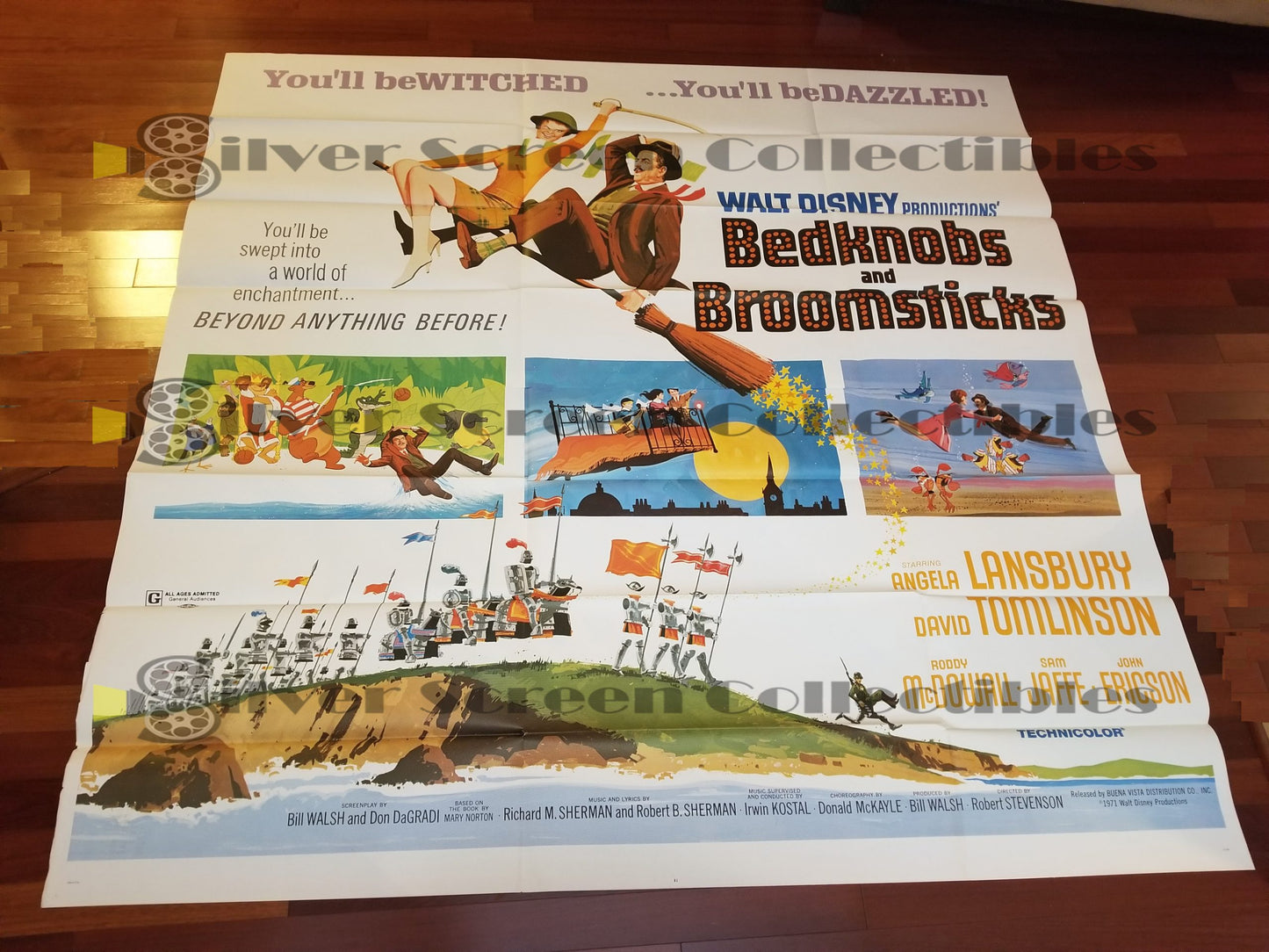 Bedknobs and Broomsticks (1971) - Original U.S. Tri-Folded Six Sheet Movie Poster (77" x 77")