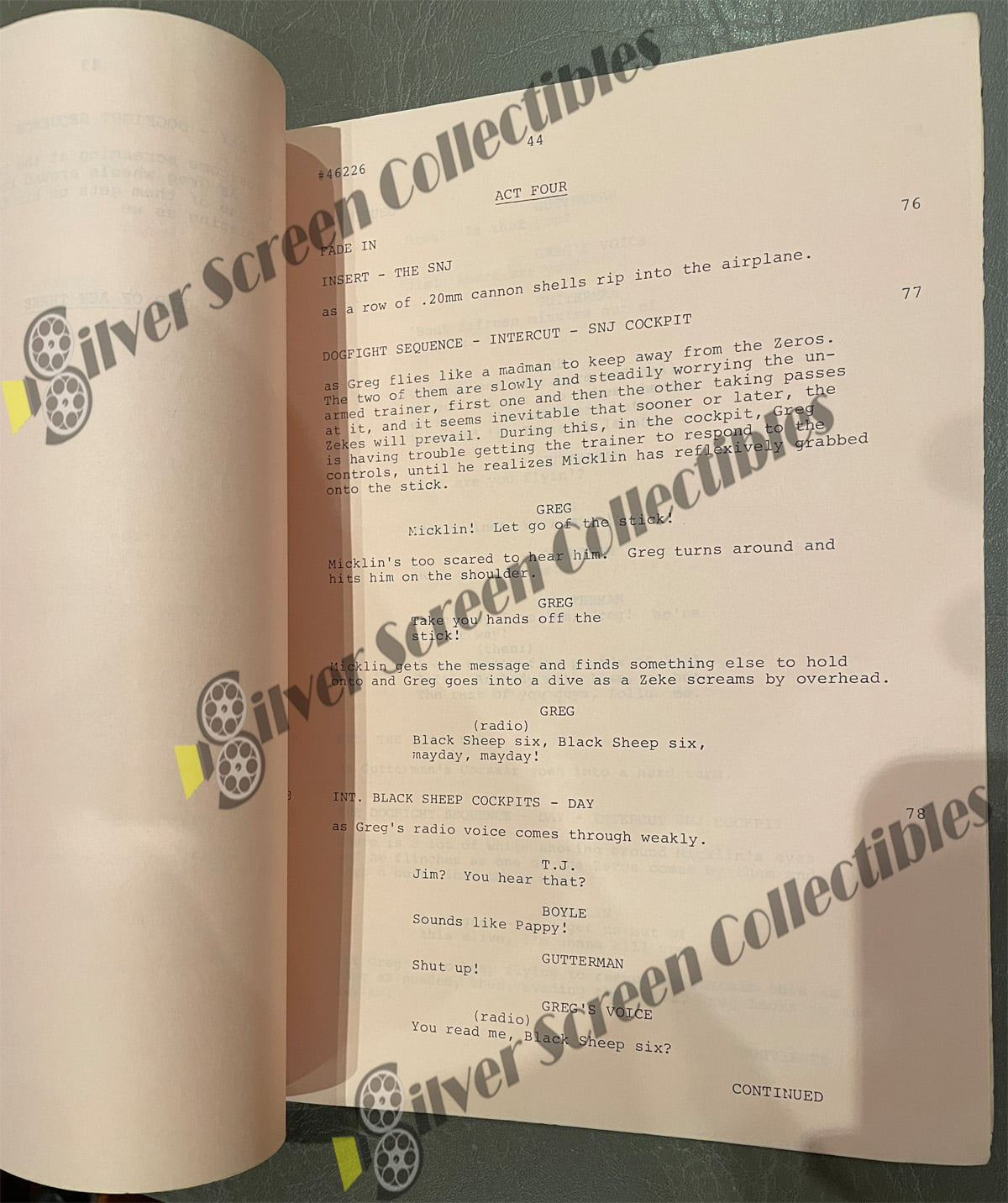 Baa Baa Black Sheep / Black Sheep Squadron (1976-1978) - Original Filming Script