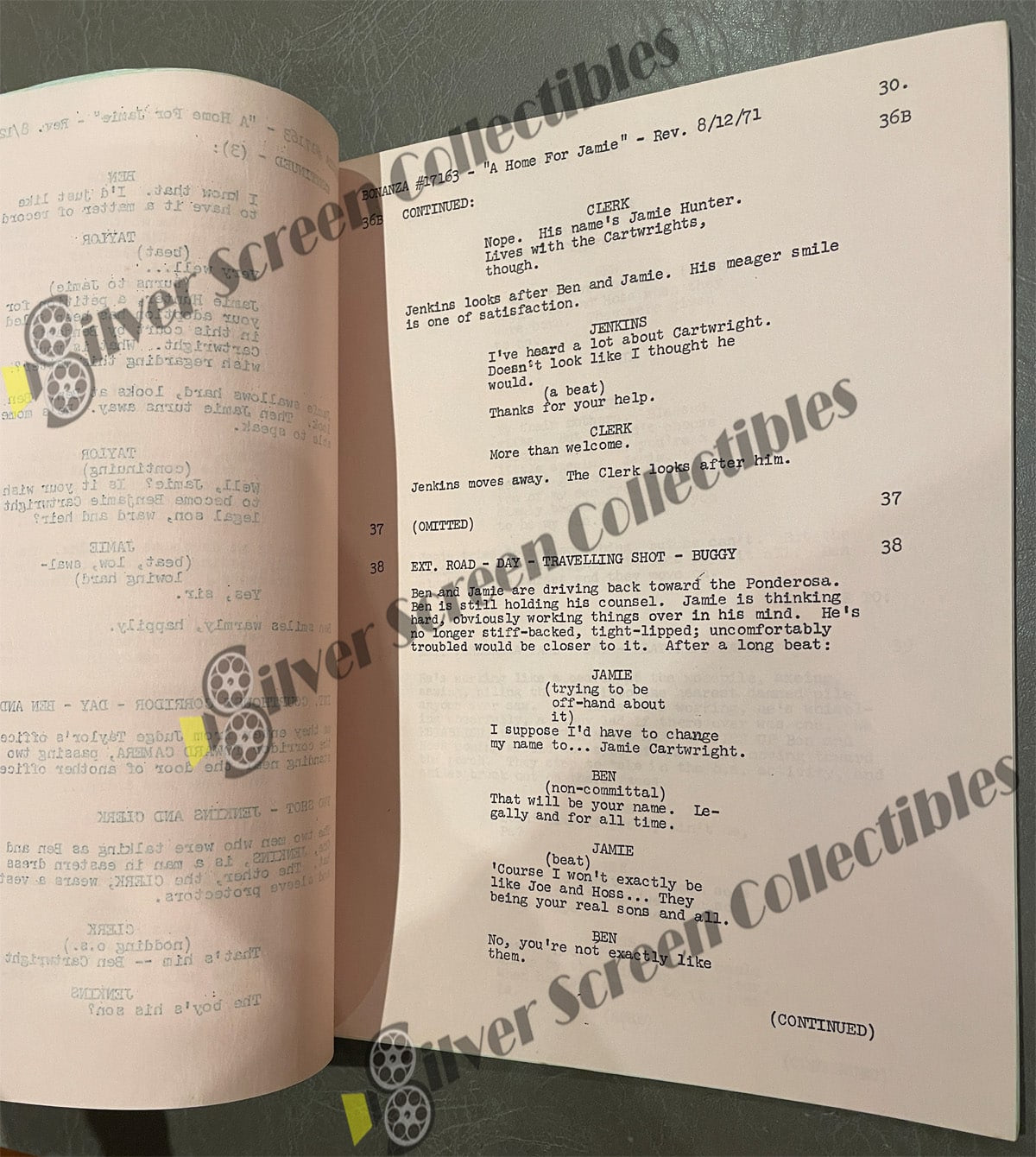 Bonanza (1959–1973) - Original Filming Script