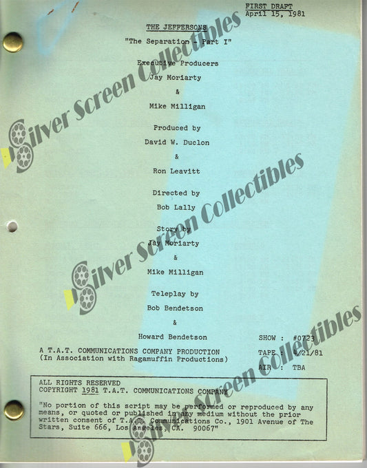 The Jeffersons (1975-1985) - Original Filming Script