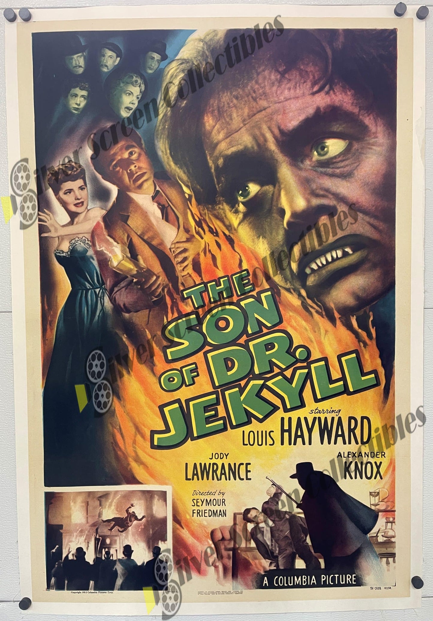 The Son of Dr. Jekyll (1951) - Original U.S. One Sheet Movie Poster (27" x 41") on Linen