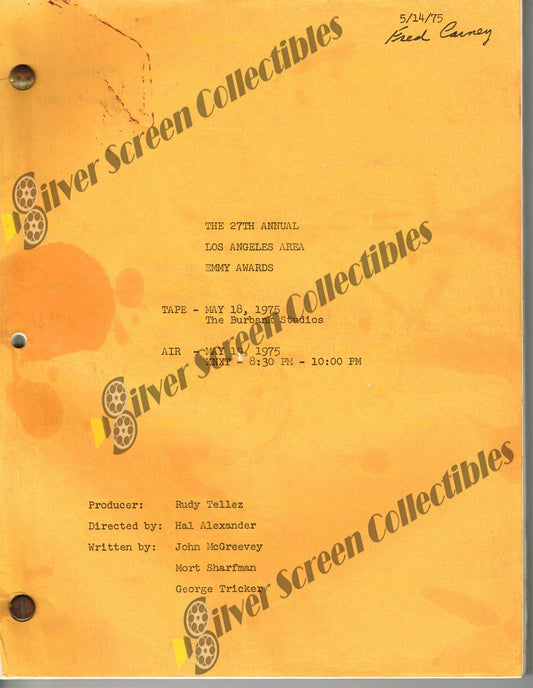 27th Annual Emmy Awards TV Broadcast - Original Script