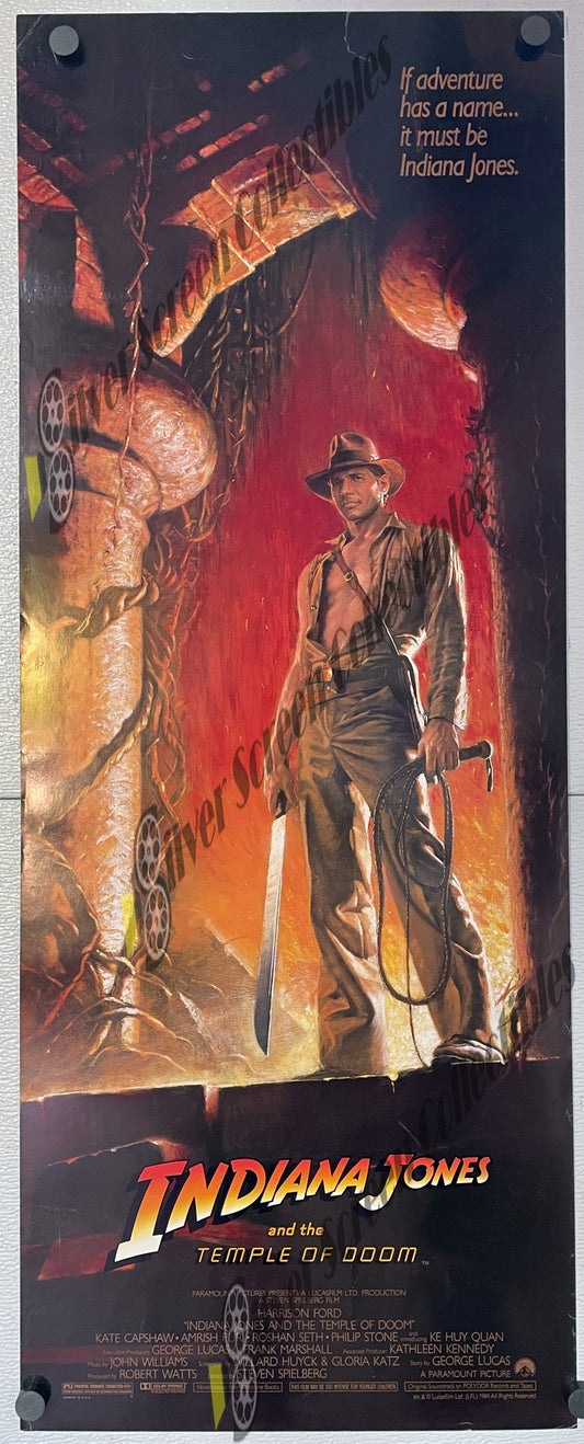 Indiana Jones and the Temple of Doom (1984) - Original U.S. Insert Movie Poster (14" x 36")