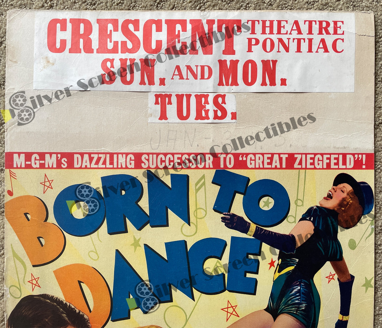 Born to Dance (1936) - Original Window Card (14"x22")